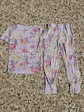 Posh Peanut Bamboo Pajamas PJs Sleepwear Pink Floral Two Piece Set 5T-6T